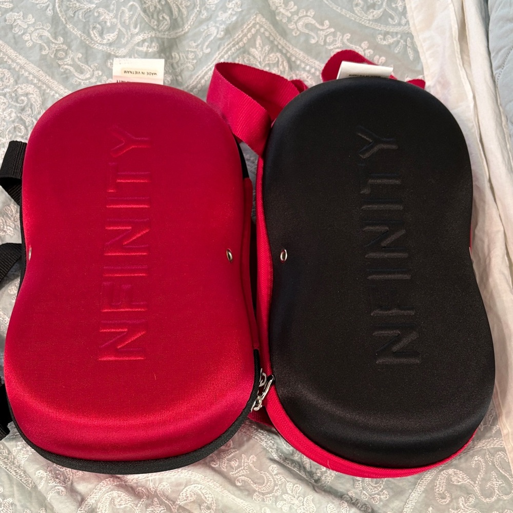 Infinity Red and Black Cheer Shoe Bags